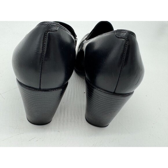Dansko Womens Pumps Heeled Clogs Loafers Size 10 Black Leather Slip-On Party - Picture 8 of 13